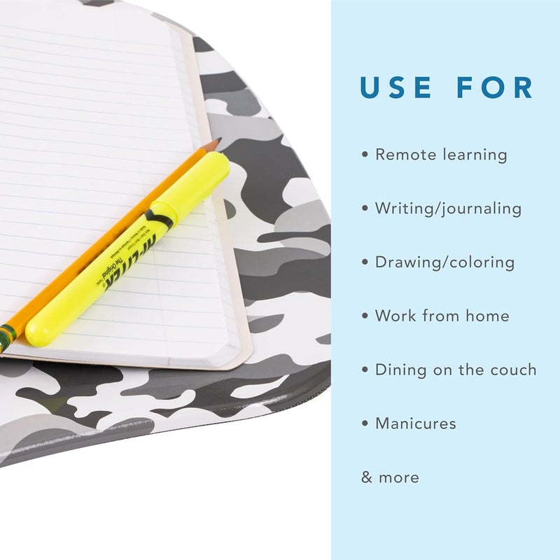 LapGear MyStyle Portable Lap Desk with Cushion - Gray Camo - Fits up to 15.6 Inch Laptops - Style No. 45325 - Image 4